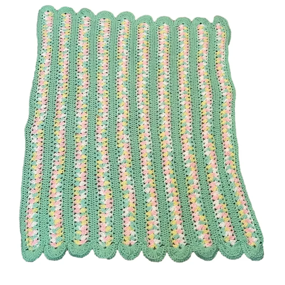 Baby Afghan crocheted - Picture 1 of 2